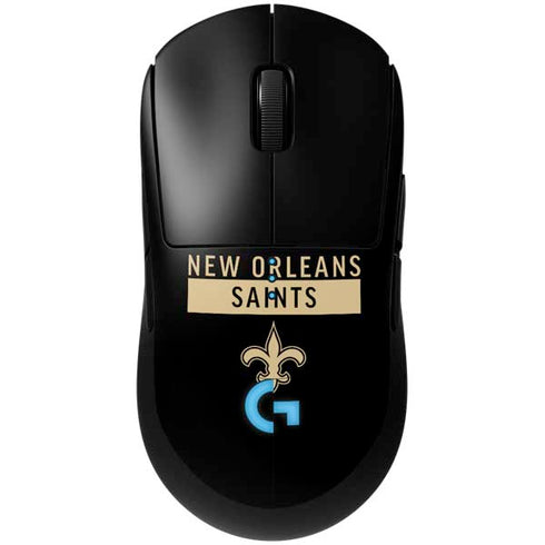 NFL New Orleans Saints Black Performance Series G Pro Wireless Gaming Mouse Skin