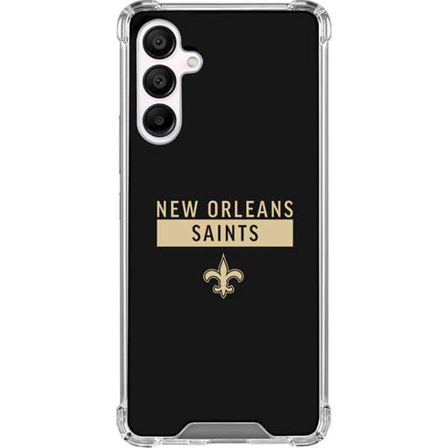 NFL New Orleans Saints Black Performance Series Galaxy A16 5G Clear Case