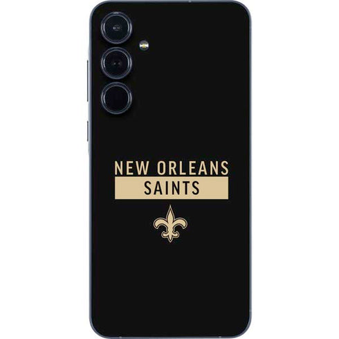 NFL New Orleans Saints Black Performance Series Galaxy A35 5G Skin