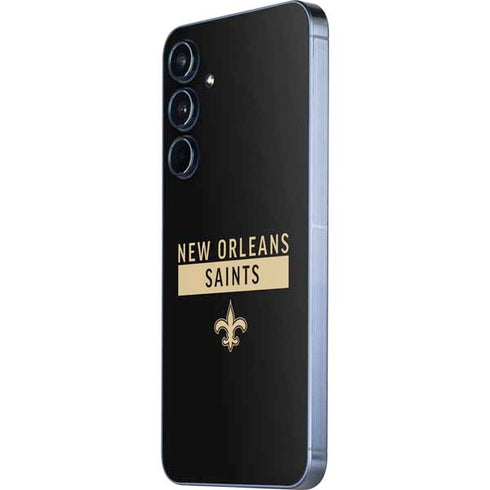 NFL New Orleans Saints Black Performance Series Galaxy A35 5G Skin