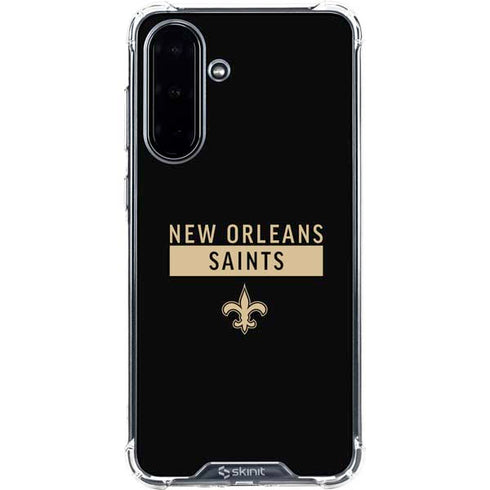 NFL New Orleans Saints Black Performance Series Galaxy A36 5G Clear Case