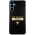 NFL New Orleans Saints Black Performance Series Galaxy A55 5G Clear Case