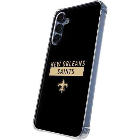 NFL New Orleans Saints Black Performance Series Galaxy A55 5G Clear Case