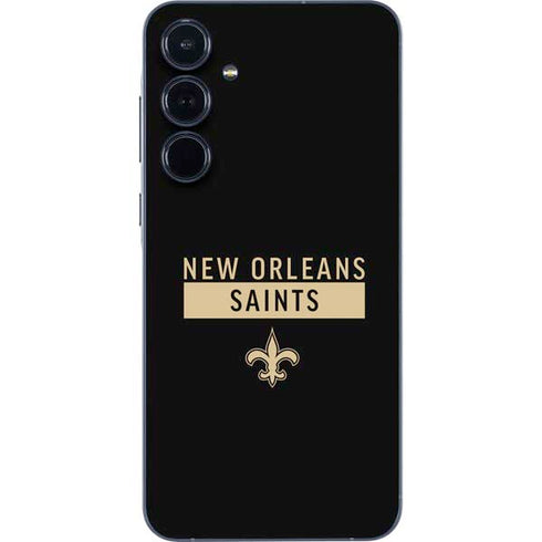 NFL New Orleans Saints Black Performance Series Galaxy A55 5G Skin