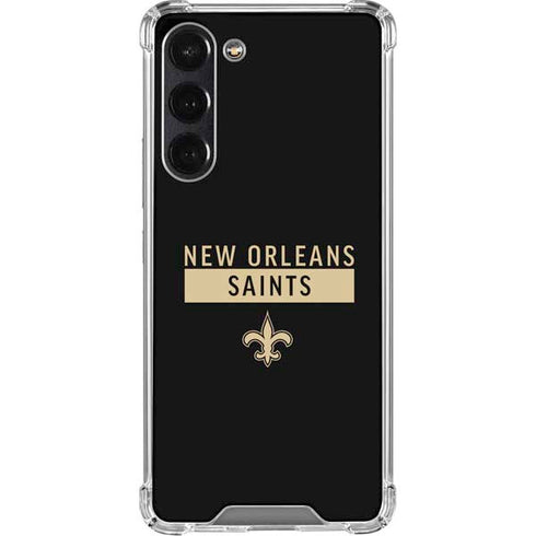 NFL New Orleans Saints Black Performance Series Galaxy S24 FE Clear Case