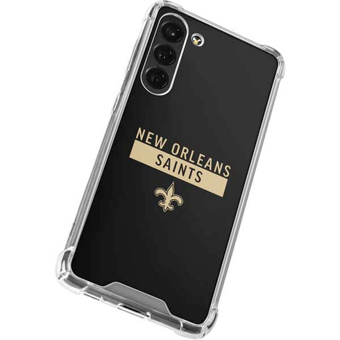 NFL New Orleans Saints Black Performance Series Galaxy S24 FE Clear Case