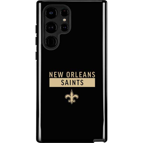 NFL New Orleans Saints Black Performance Series Galaxy S25 Ultra Impact Case