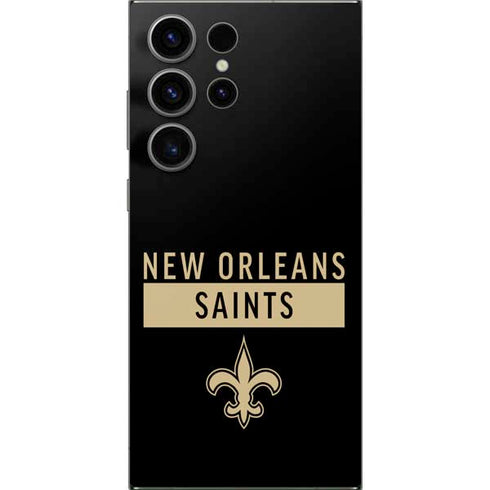 NFL New Orleans Saints Black Performance Series Galaxy S25 Ultra Skin