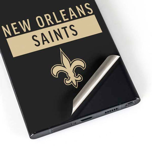 NFL New Orleans Saints Black Performance Series Galaxy S25 Ultra Skin