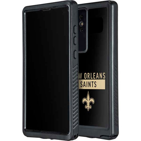 NFL New Orleans Saints Black Performance Series Galaxy S24 Ultra Waterproof Case