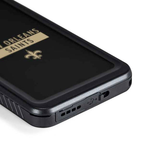 NFL New Orleans Saints Black Performance Series Galaxy S24 Waterproof Case