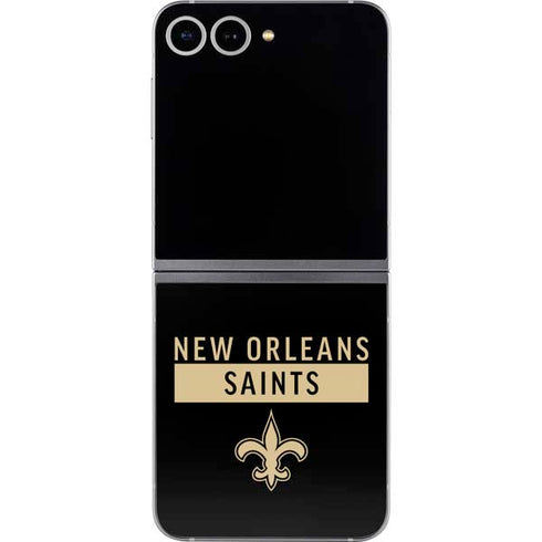 NFL New Orleans Saints Black Performance Series Galaxy Z Flip6 Skin