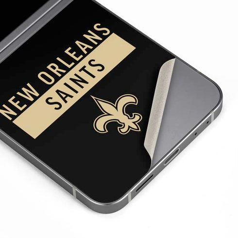 NFL New Orleans Saints Black Performance Series Galaxy Z Flip6 Skin