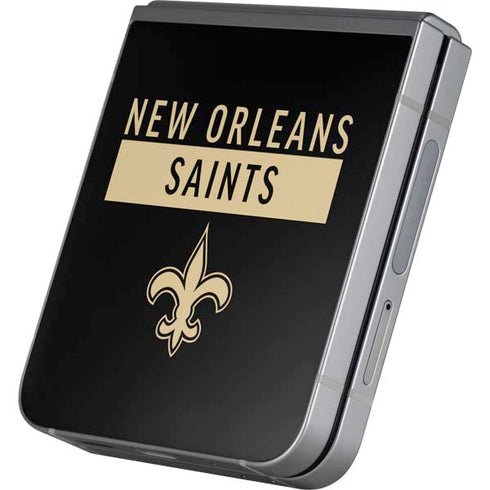 NFL New Orleans Saints Black Performance Series Galaxy Z Flip6 Skin