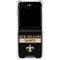 NFL New Orleans Saints Black Performance Series Galaxy Z Flip6 Clear Case