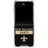 NFL New Orleans Saints Black Performance Series Galaxy Z Flip6 Clear Case