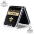 NFL New Orleans Saints Black Performance Series Galaxy Z Flip6 Clear Case