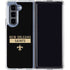 NFL New Orleans Saints Black Performance Series Galaxy Z Fold5 5G Clear Case