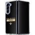 NFL New Orleans Saints Black Performance Series Galaxy Z Fold5 5G Clear Case