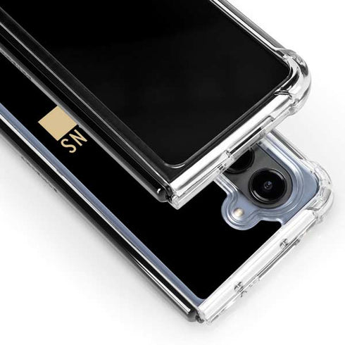 NFL New Orleans Saints Black Performance Series Galaxy Z Fold5 5G Clear Case