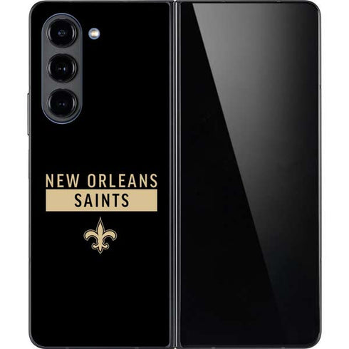 NFL New Orleans Saints Black Performance Series Galaxy Z Fold5 5G Skin