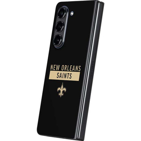 NFL New Orleans Saints Black Performance Series Galaxy Z Fold5 5G Skin
