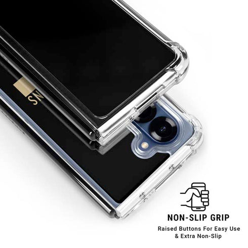 NFL New Orleans Saints Black Performance Series Galaxy Z Fold6 Clear Case