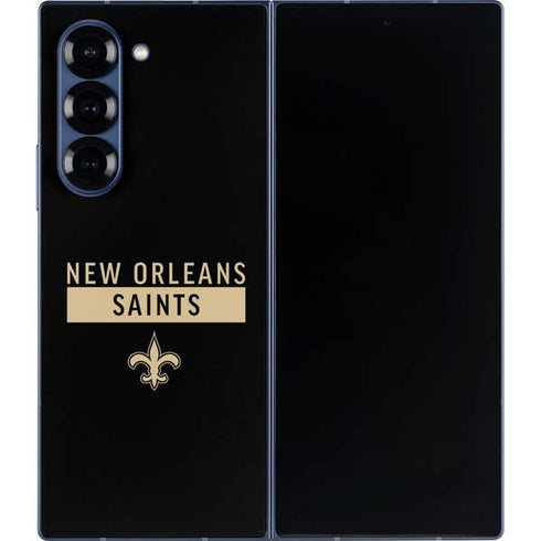 NFL New Orleans Saints Black Performance Series Galaxy Z Fold6 Skin