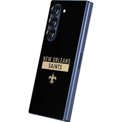 NFL New Orleans Saints Black Performance Series Galaxy Z Fold6 Skin