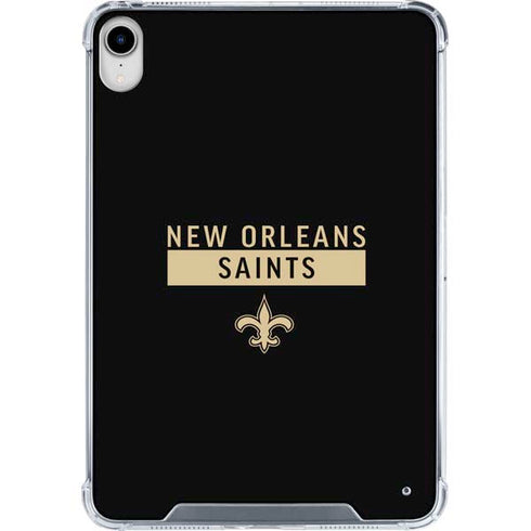 NFL New Orleans Saints Black Performance Series iPad 11th Gen (2025) Clear Case