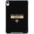 NFL New Orleans Saints Black Performance Series iPad 11th Gen (2025) Clear Case