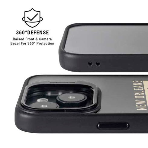 NFL New Orleans Saints Black Performance Series iPhone 15 Kickstand Case