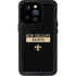 NFL New Orleans Saints Black Performance Series iPhone 15 Pro Waterproof Case