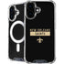 NFL New Orleans Saints Black Performance Series iPhone 16 MagSafe Case