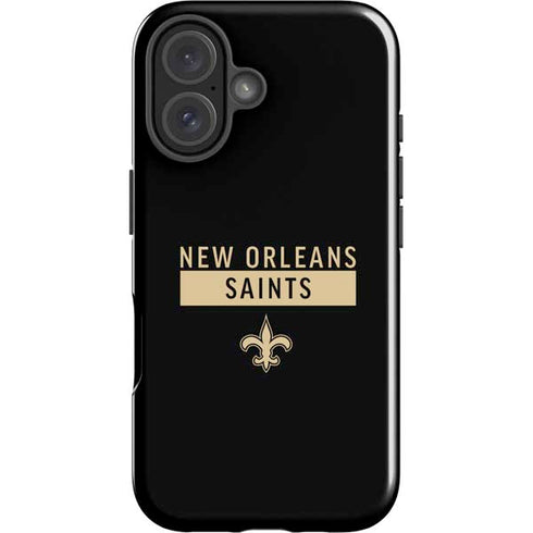 NFL New Orleans Saints Black Performance Series iPhone 16 Plus Impact Case
