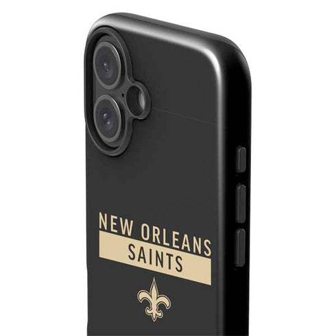 NFL New Orleans Saints Black Performance Series iPhone 16 Plus Impact Case