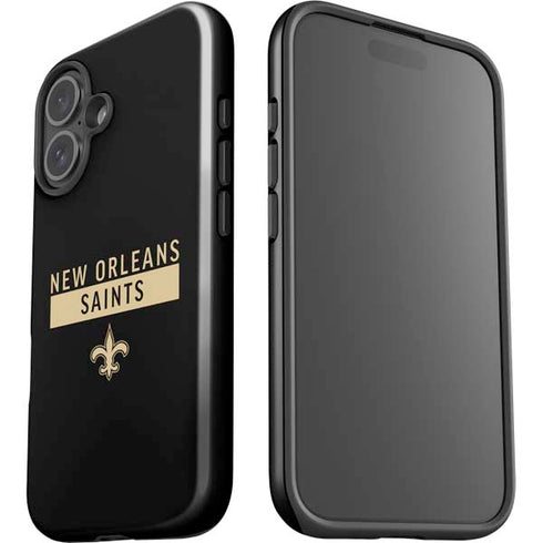 NFL New Orleans Saints Black Performance Series iPhone 16 Plus Impact Case