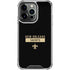 NFL New Orleans Saints Black Performance Series iPhone 16 Pro Clear Case