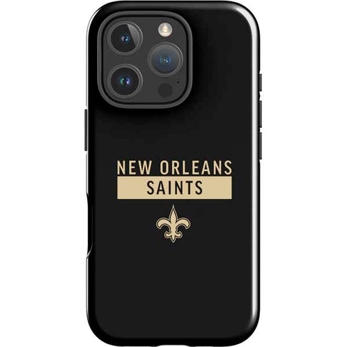 NFL New Orleans Saints Black Performance Series iPhone 16 Pro Impact Case