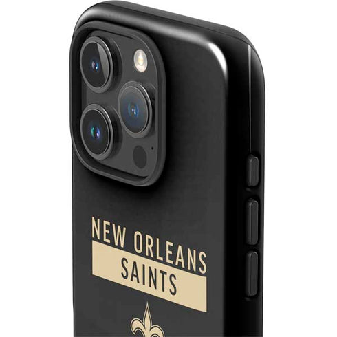 NFL New Orleans Saints Black Performance Series iPhone 16 Pro Impact Case