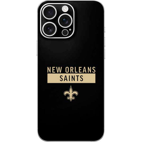 NFL New Orleans Saints Black Performance Series iPhone 16 Pro Max Skin