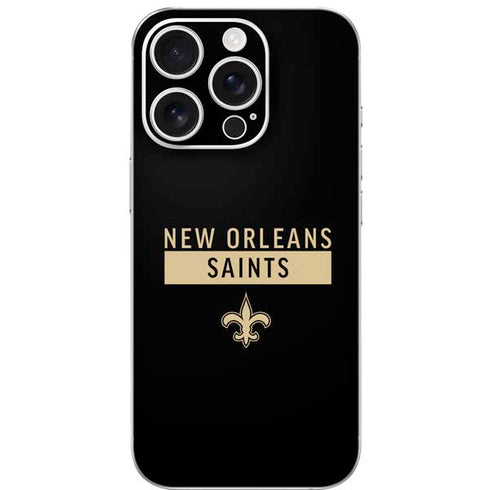 NFL New Orleans Saints Black Performance Series iPhone 16 Pro Skin