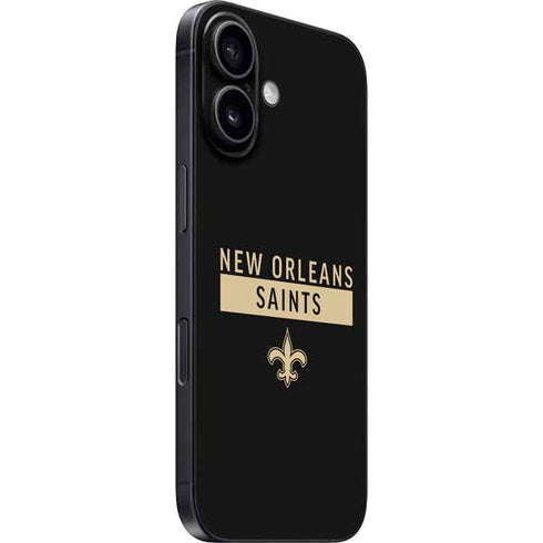 NFL New Orleans Saints Black Performance Series iPhone 16 Skin