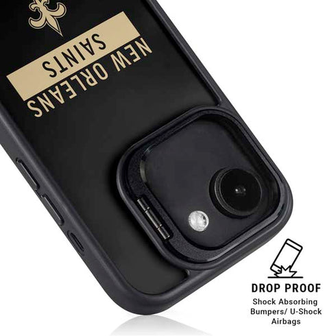 NFL New Orleans Saints Black Performance Series iPhone 16e Kickstand Case
