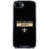 NFL New Orleans Saints Black Performance Series iPhone 16e Clear Case