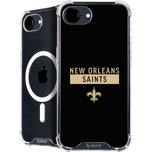 NFL New Orleans Saints Black Performance Series iPhone 16e MagSafe Case