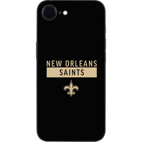 NFL New Orleans Saints Black Performance Series iPhone 16e Skin