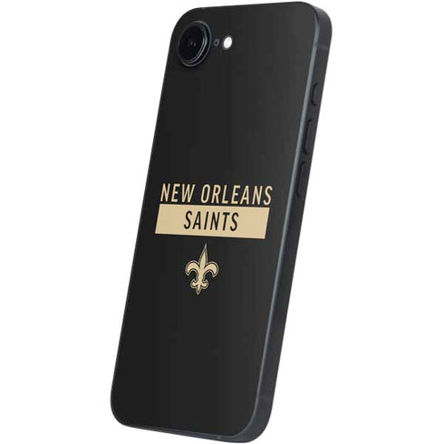 NFL New Orleans Saints Black Performance Series iPhone 16e Skin
