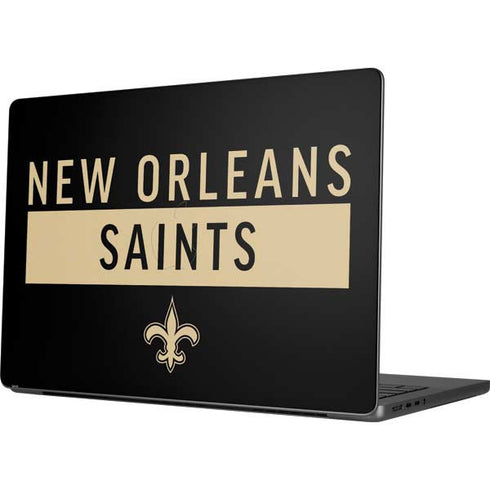 NFL New Orleans Saints Black Performance Series Apple MacBook Pro 14-inch Skin