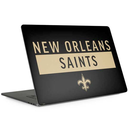 NFL New Orleans Saints Black Performance Series MacBook Skins